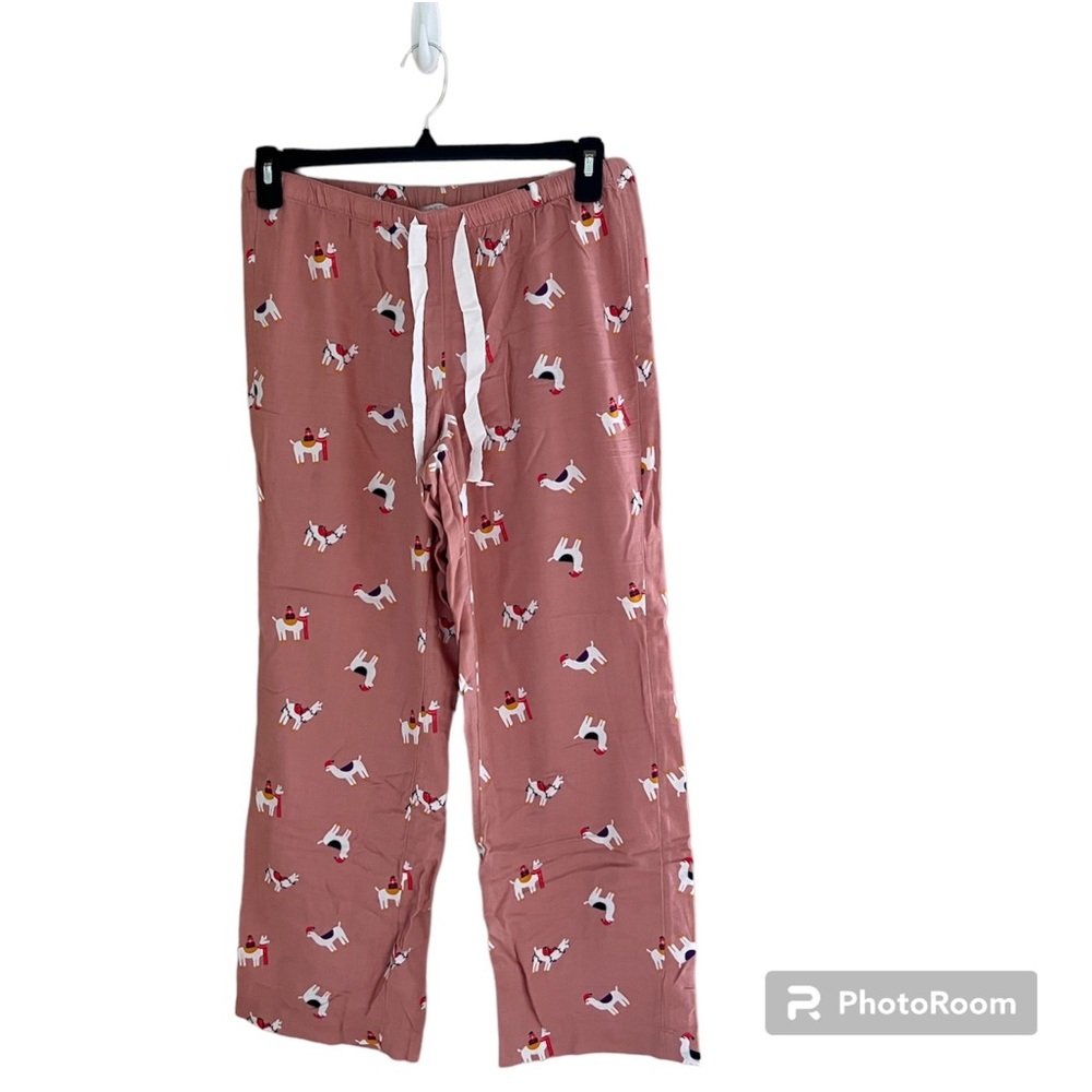 🦙LOFT: Women’s size S, alpaca holiday themed pajama pants, worn once, w/tie.